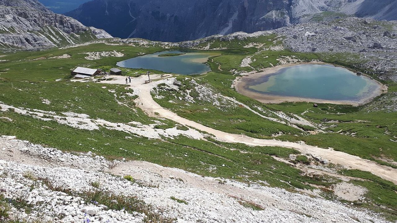 Lakes of the Piani in the Sesto Dolomites