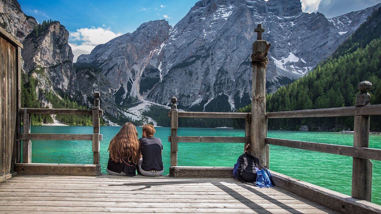 Dolomites and its rivers, lakes and waterfalls